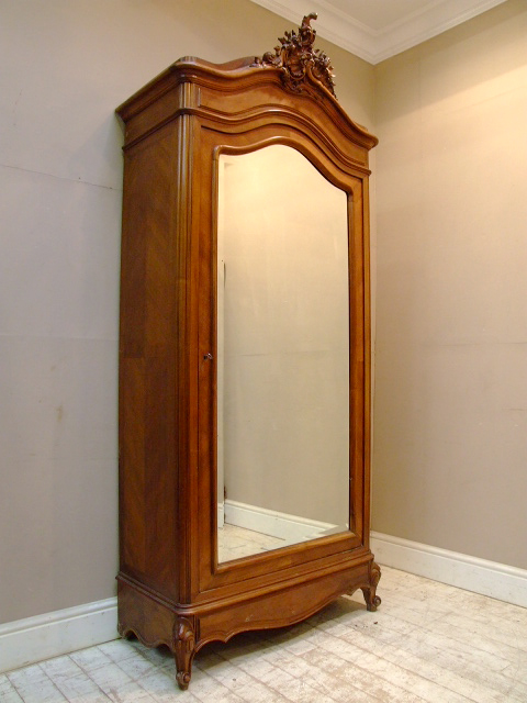 wonderful single door french antique armoire